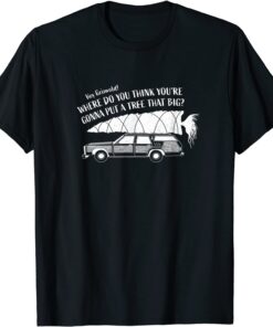 Hey Griswold! Family Vacation Christmas Tree Station Wagon Tee Shirt