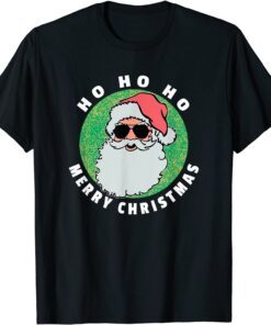 Ho Ho Ho Merry Christmas Santa Sunglasses Classic T-Shirt