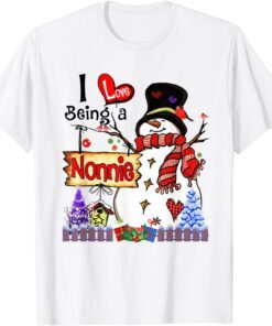 I Love Being A Nonnie Snowman Christmas Tee Shirt