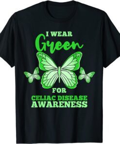 I Wear Green For Celiac Disease Awareness Gluten Free T-Shirt