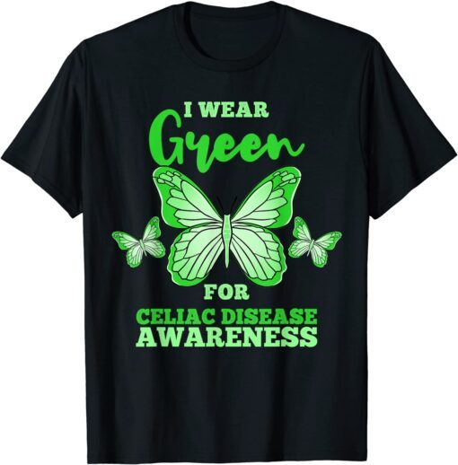 I Wear Green For Celiac Disease Awareness Gluten Free T-Shirt