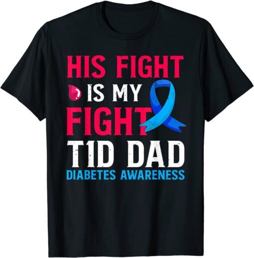 In November We Wear Blue Butterflies Diabetes Awareness Tee Shirt