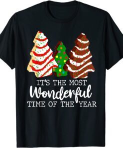 It's The Best Time of The Year Christmas Quotes Tree Cake Tee Shirt