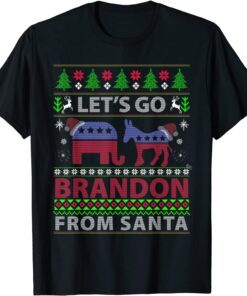 Let's Go Braden Brandon US Flag Trendy Sarcastic Xmas Tee Shirt