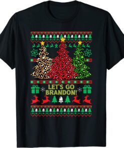 Let's Go Brandon Beautiful Anti-Biden Christmas Trees Tee Shirt