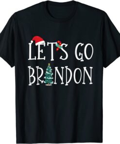 Let's Go Brandon Lets Go Brandon Santa Hat Christmas Tee Shirt