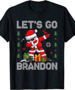 Let's Go Brandon Santa Claus Ugly Christmas Tee Shirt