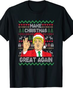 Make Christmas Great Again Support Trump Ugly Christmas Tee Shirt