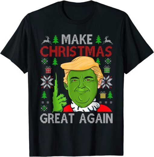 Make Christmas Great Again Trump 2024 Ugly Sweater Tee Shirt