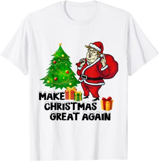 Make Christmas Great Again Trump Santa Clause Tee Shirt