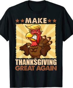 Make Thanksgiving Greats Again Trumps Turkey 2024 Tee Shirt