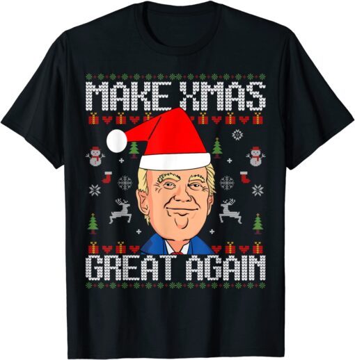 Make Xmas Great Again Trump Ugly Christmas Sweater Tee Shirt