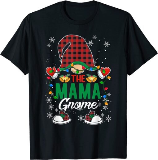 Mama Gnome Buffalo Plaid Matching Family Christmas Classic T-Shirt