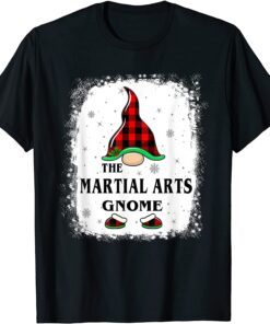 Martial Arts Gnome Buffalo Plaid Matching Family Xmas Pajama T-Shirt