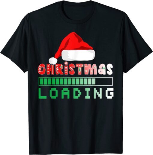 Matching Family Christmas Loading Elf Pregnancy Tee Shirt