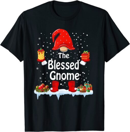 Matching Family The Blessed Gnomes Christmas Tee Shirt