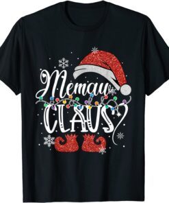 Memaw Claus Christmas Pajamas Santa Tee Shirt