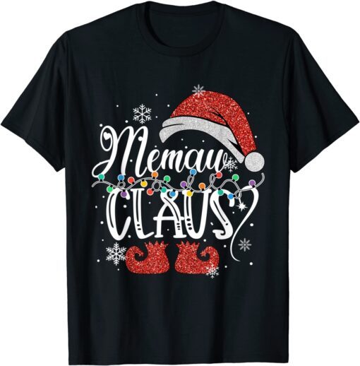 Memaw Claus Christmas Pajamas Santa Tee Shirt