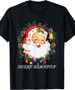 Merry Brandon Christmas Santa Joe Biden Chant Tee Shirt