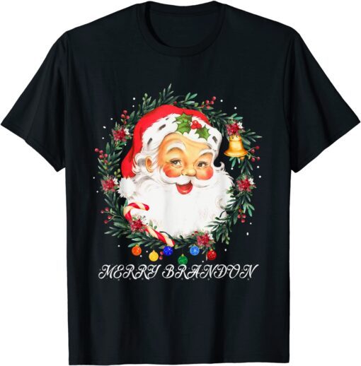 Merry Brandon Christmas Santa Joe Biden Chant Tee Shirt