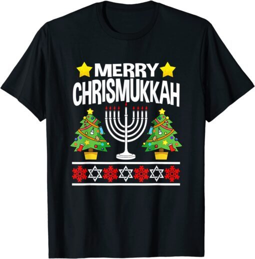 Merry Chrismukkah Tee Hanukkah Jewish Chanukah HebreMerry Chrismukkah Tee Hanukkah Jewish Chanukah Hebrew Tee Shirtw Tee Shirt