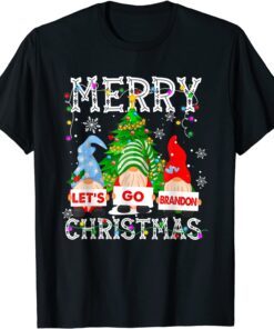 Merry Christmas Gnomes Let's Go Branson Brandon Xmas T-Shirt