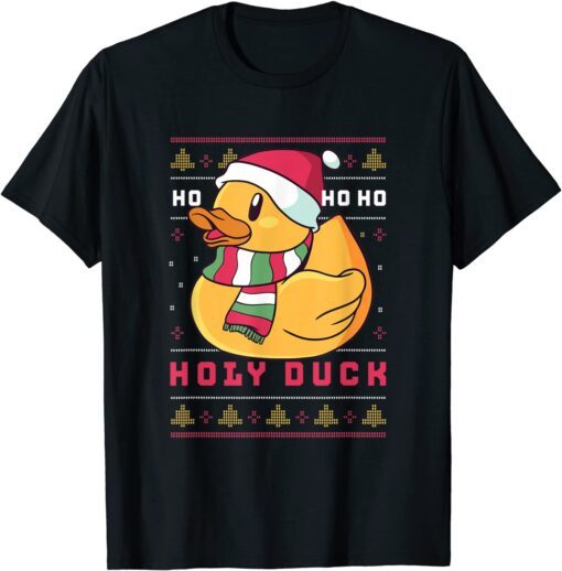 Merry Christmas Ho Ho Holy Duck Tee Shirt