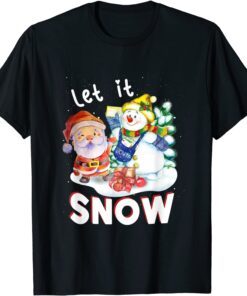 Merry Christmas Let It Snow Tee Shirt