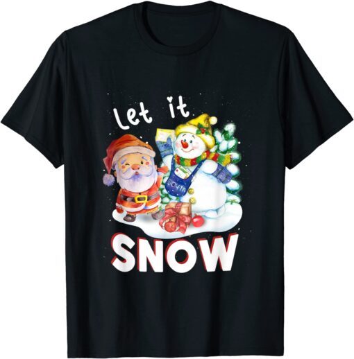 Merry Christmas Let It Snow Tee Shirt