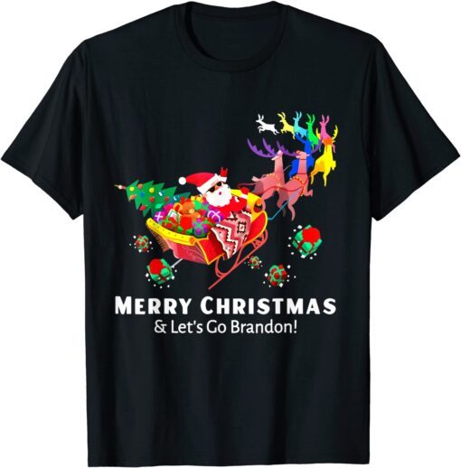 Merry Christmas & Let’s Go Brandon Tee Shirt