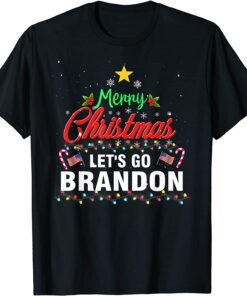 Merry Christmas Let's Go Brandon Ugly Christmas Pajama Tee Shirt