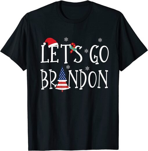 Merry Christmas Let's go Branson Brandon Christmas Tree Tee Shirt