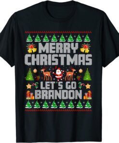 Merry Christmas Let's go Branson Brandon Ugly Sweater Style 2021 T-Shirt