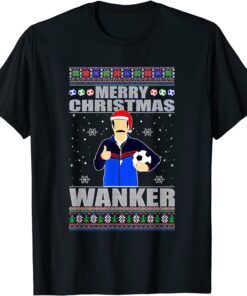 Merry Christmas Wanker Ugly Xmas Sweater Coach Soccer Tee Shirt