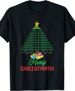 Merry Christmath Math Geek Christmas Tree Xmas Idea Tee Shirt