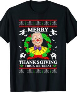 Merry Thanksgiving Trick Or Treat Santa Joe Biden Christmas T-Shirt