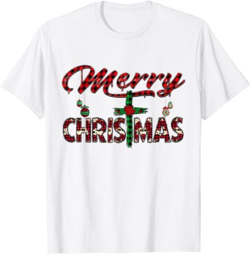 Merry Xmas Cross Christmas Christmas Cross Tee Shirt