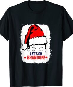 Messy Bun Let's Go Brandon US Flag Merry Christmas Tee Shirt