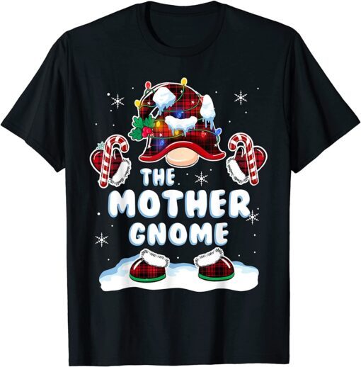 Mother Gnome Xmas Family Matching Group Christmas Outfits Tee Shirt