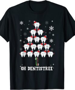 Oh Dentistree Christmas Dentist Dental Assistant Tree Tee Shirt