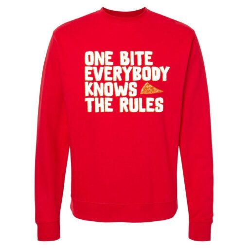 One Bite Everybody Knows The Rules Crewneck