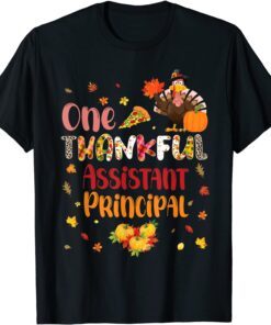One Thankful Assistant Principal Fall Autumn Thanksgiving Us 2021 Shirt