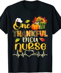 One Thankful NICU Nurse Stethoscope Pumpkin Thanksgiving T-Shirt