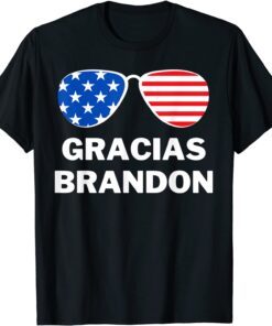 Patriotic Spanish Thank You Brandon Pro Joe Biden Democrat Tee Shirt