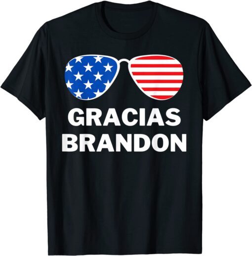 Patriotic Spanish Thank You Brandon Pro Joe Biden Democrat Tee Shirt