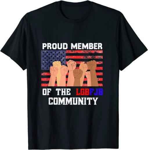 Proud member of the LGBFJB community Anti Biden Us Flag Tee Shirt