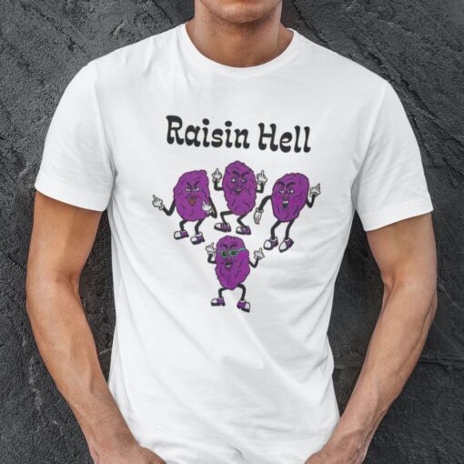 Raisin Hell Shirt Devil Raisin Hell Satanic Style Tee Shirt