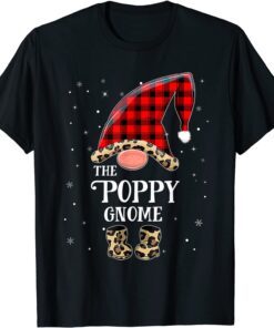 Red Buffalo Plaid Matching The Poppy Gnome Christmas Tee Shirt