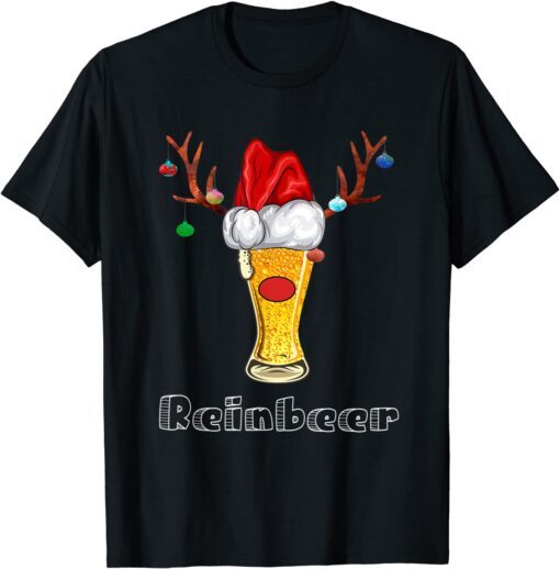 ReinBeer Santa Claus Reindeer Beer Christmas Drinking T-Shirt