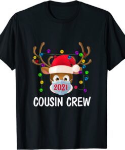 Reindeer In Mask Cousin Crew Xmas Family Christmas Tee Shirt